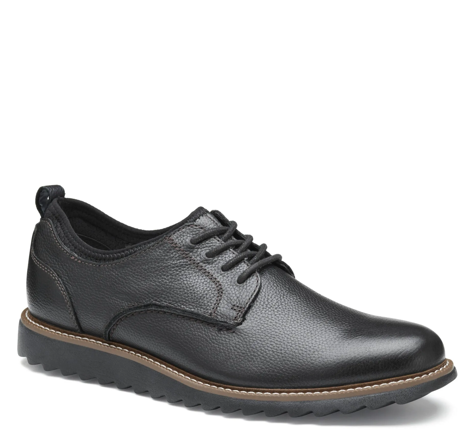 Johnston & Murphy Men's Ardmore Black Leather Moc Toe Venetian Slip On Loafer Shoe