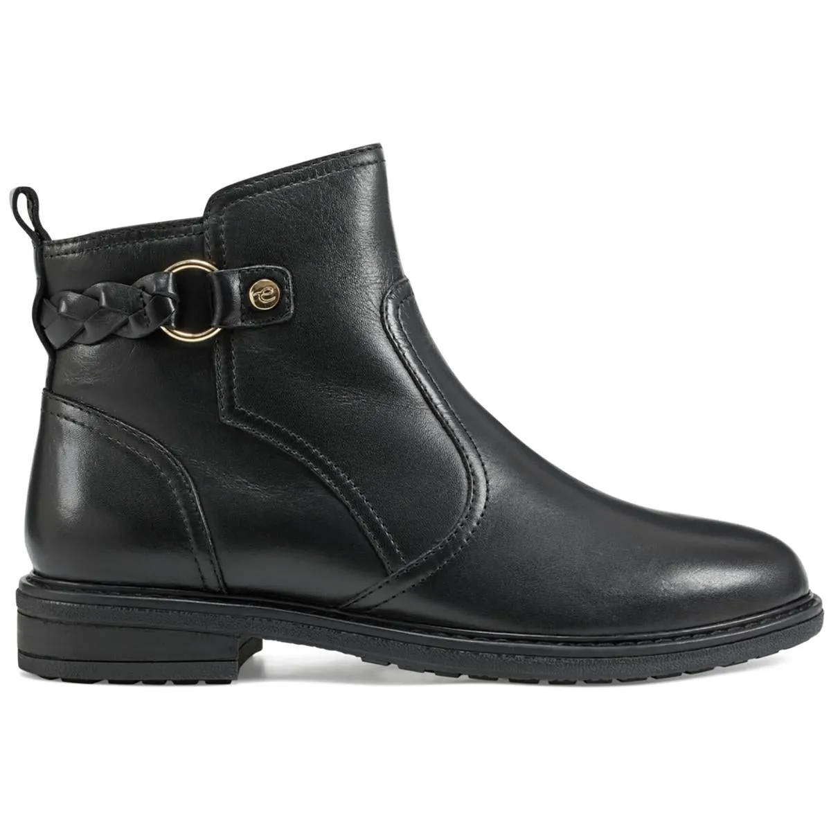 Jules Womens Leather Almond Toe Ankle Boots