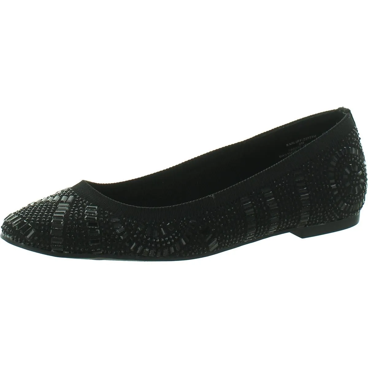 Karli Womens Embellished Slip On Ballet Flats