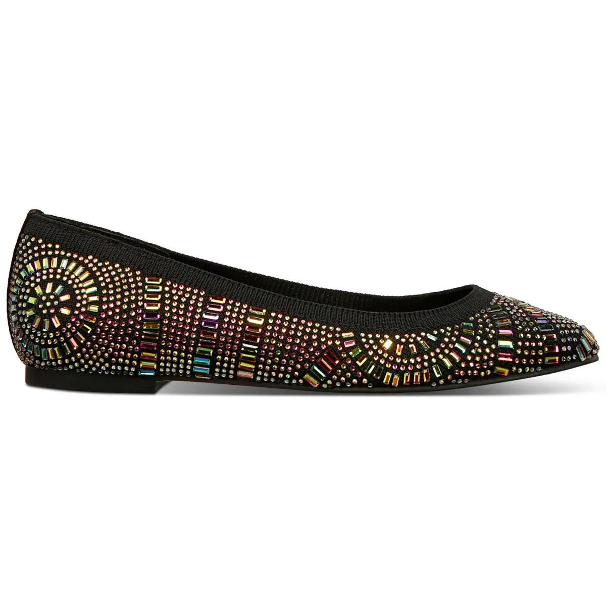 Karli Womens Embellished Slip On Ballet Flats
