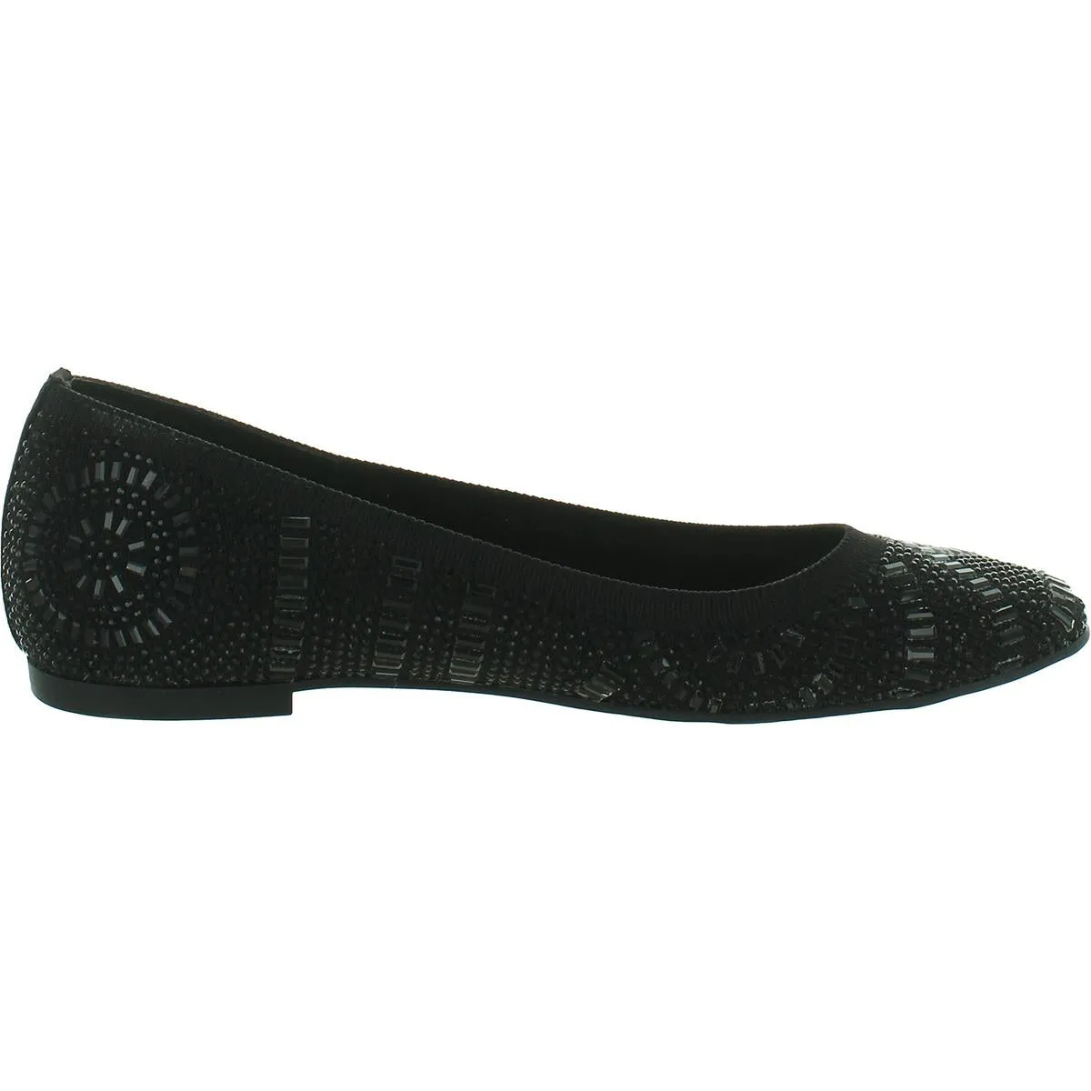 Karli Womens Embellished Slip On Ballet Flats