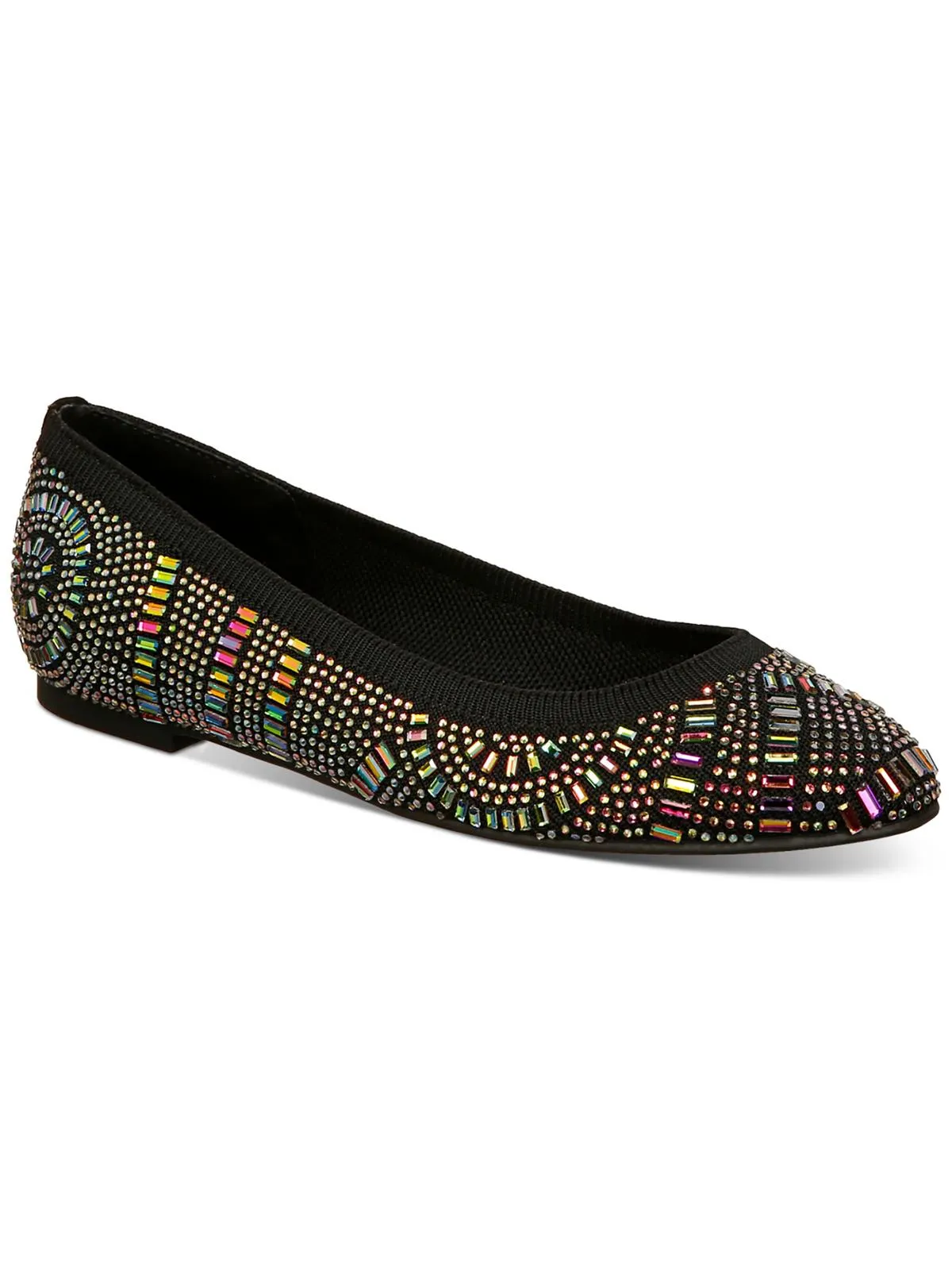 Karli Womens Embellished Slip On Ballet Flats
