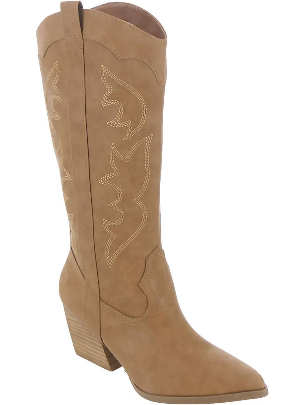 KINDRED Womens Faux leather Block Heel Cowboy, Western Boots