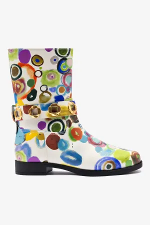 Larroudé x Libertine Milan Flat Bootie In JH Gouache