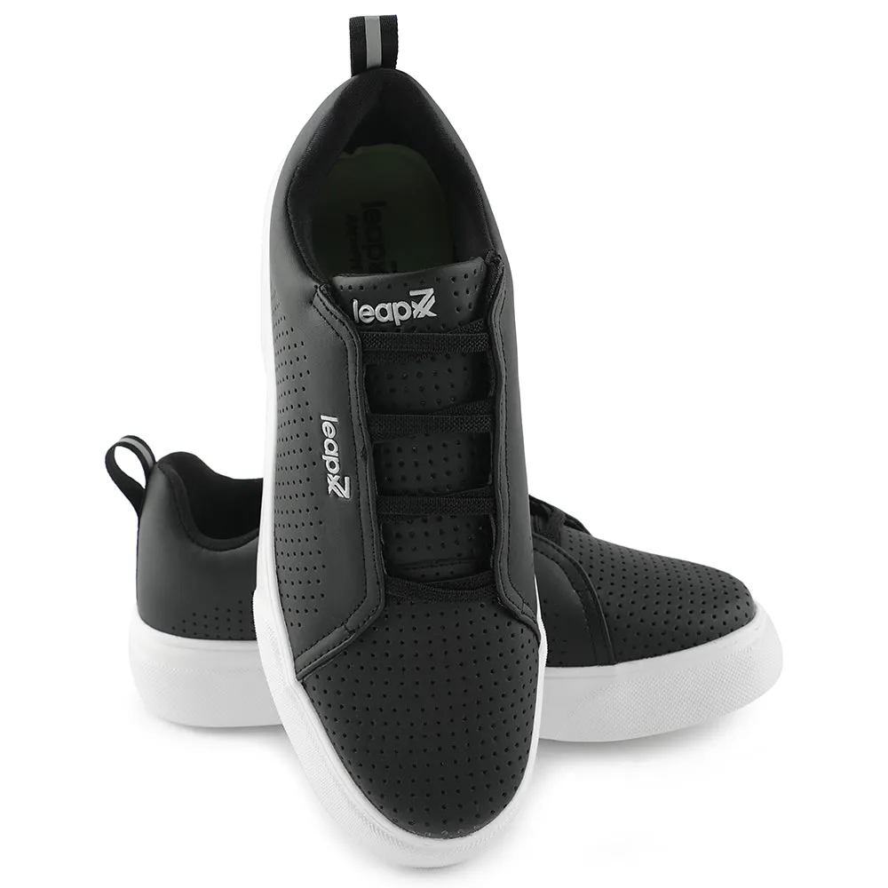Leap7x Lacing Black Casual Sneakers For Men CROATIA-2E By Liberty