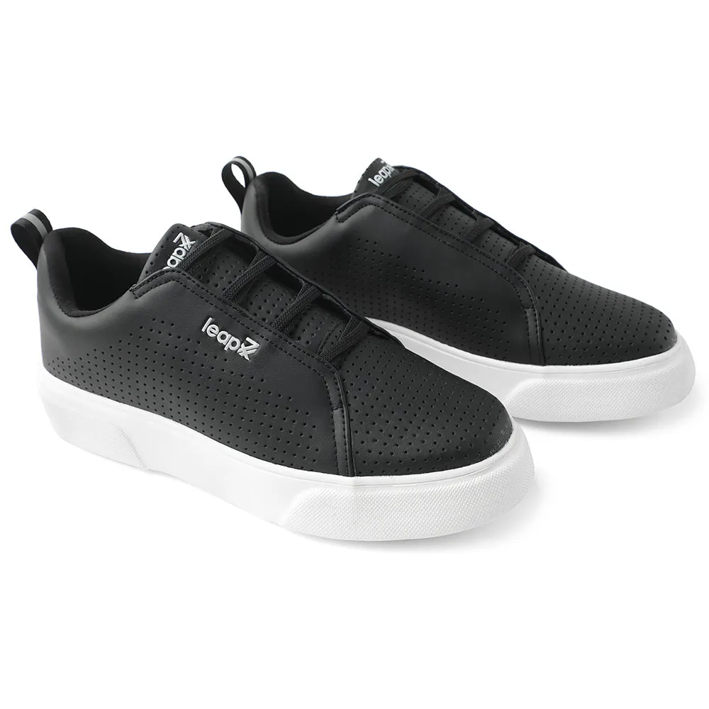 Leap7x Lacing Black Casual Sneakers For Men CROATIA-2E By Liberty