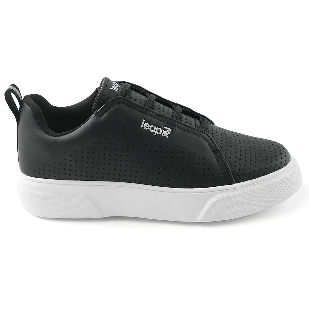 Leap7x Lacing Black Casual Sneakers For Men CROATIA-2E By Liberty