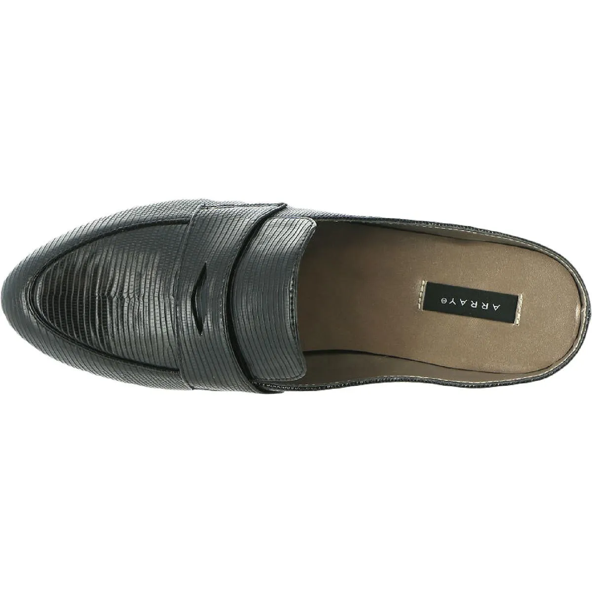 Leilani Womens Faux Leather Slip On Loafer Mule