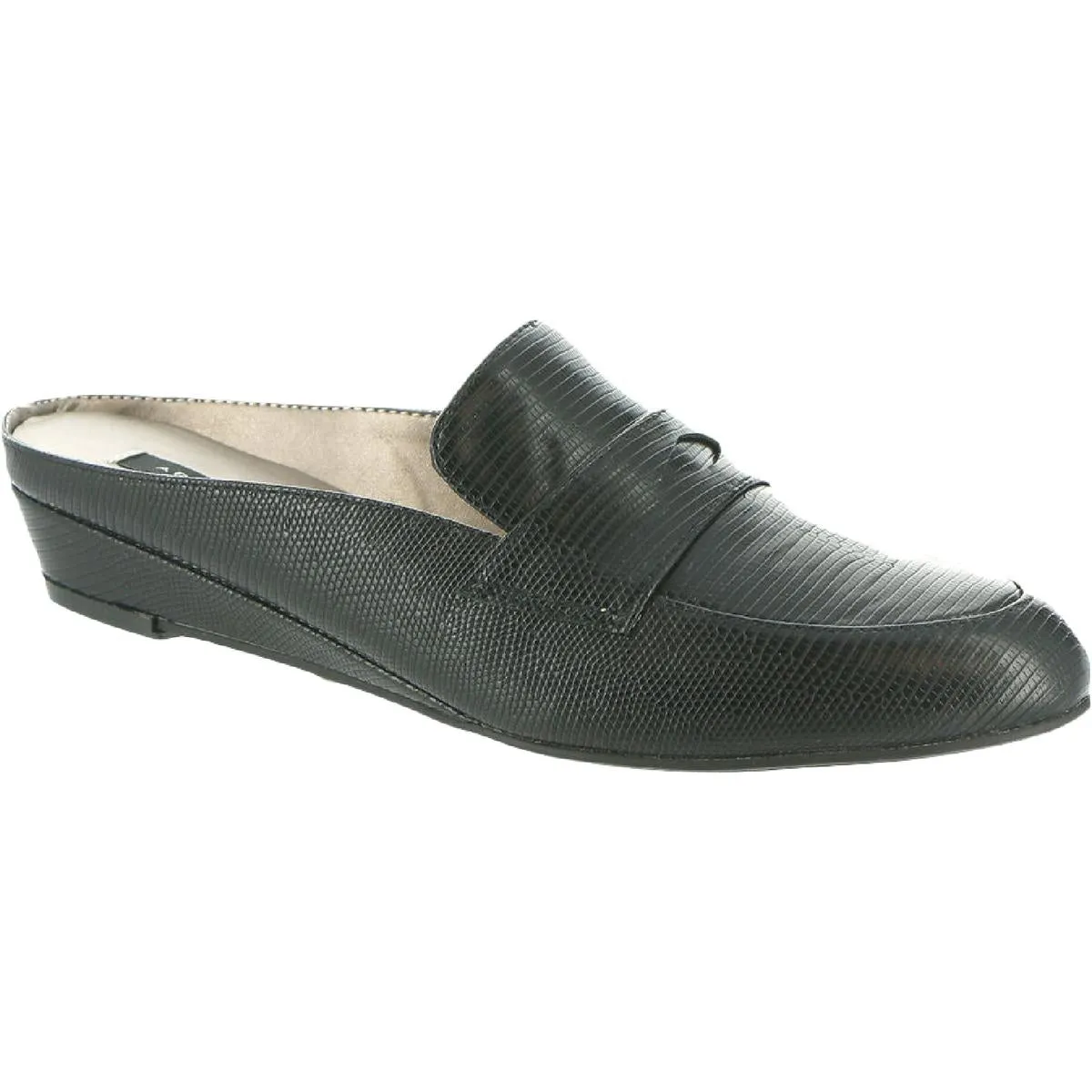 Leilani Womens Faux Leather Slip On Loafer Mule