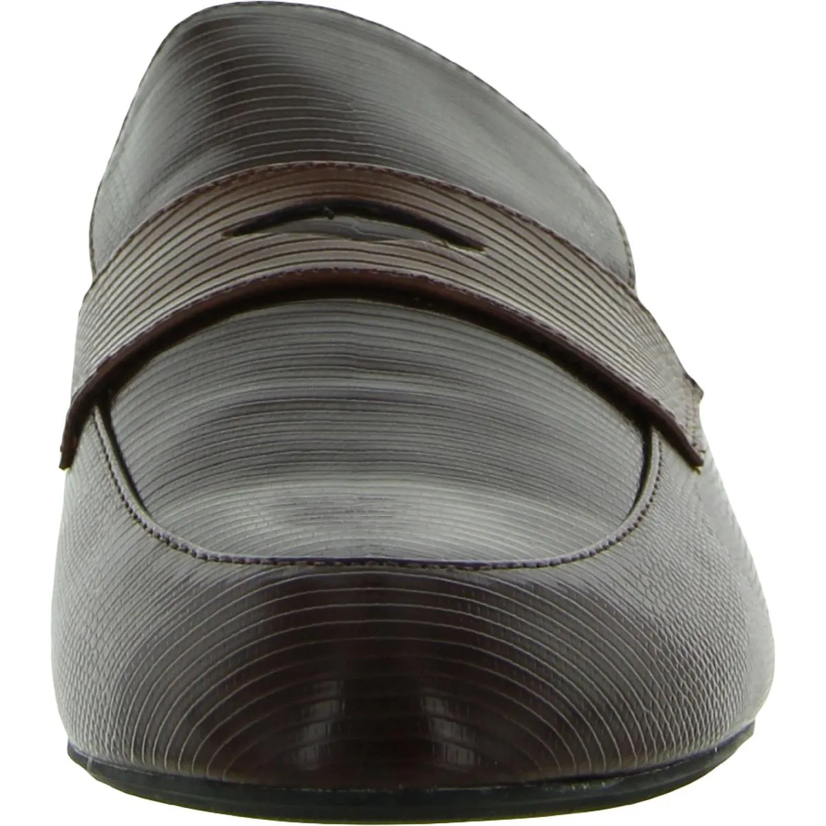 Leilani Womens Faux Leather Slip On Loafer Mule