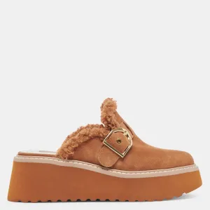 Lelani Plush Flats Pecan Suede