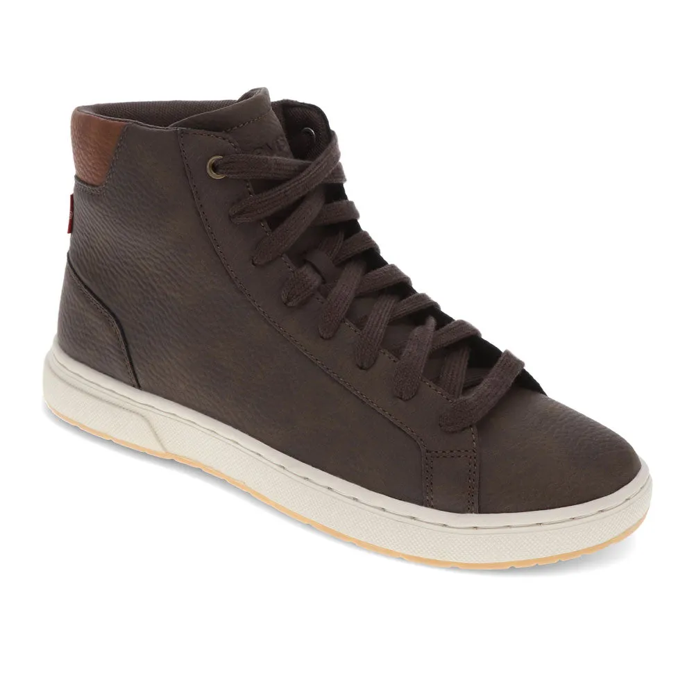 Levi's Mens Caleb Synthetic Leather Lace Up Casual Sneaker Boot