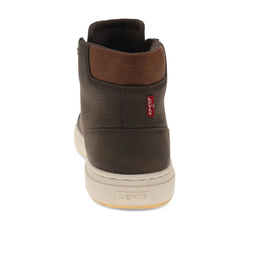 Levi's Mens Caleb Synthetic Leather Lace Up Casual Sneaker Boot