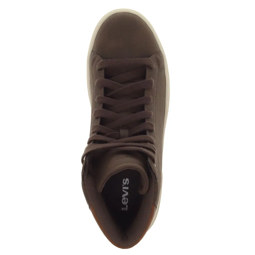 Levi's Mens Caleb Synthetic Leather Lace Up Casual Sneaker Boot