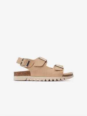 Lima Women's Vegan Footbed Sandals | Beige