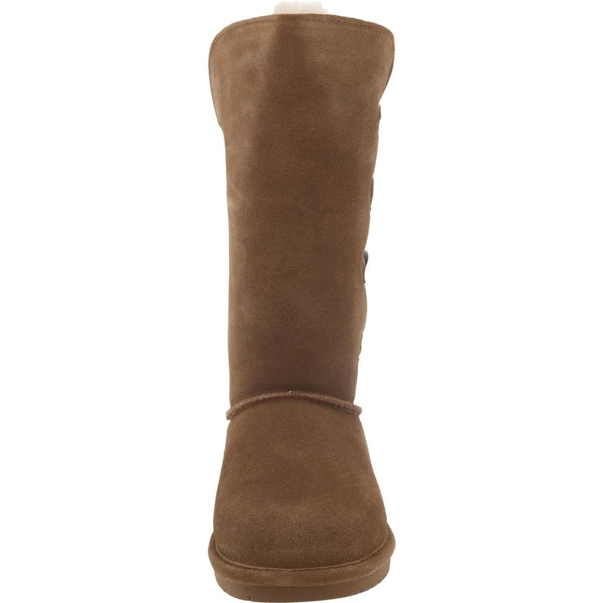 Lori Womens Fur Trimmed Suede Shearling Boots