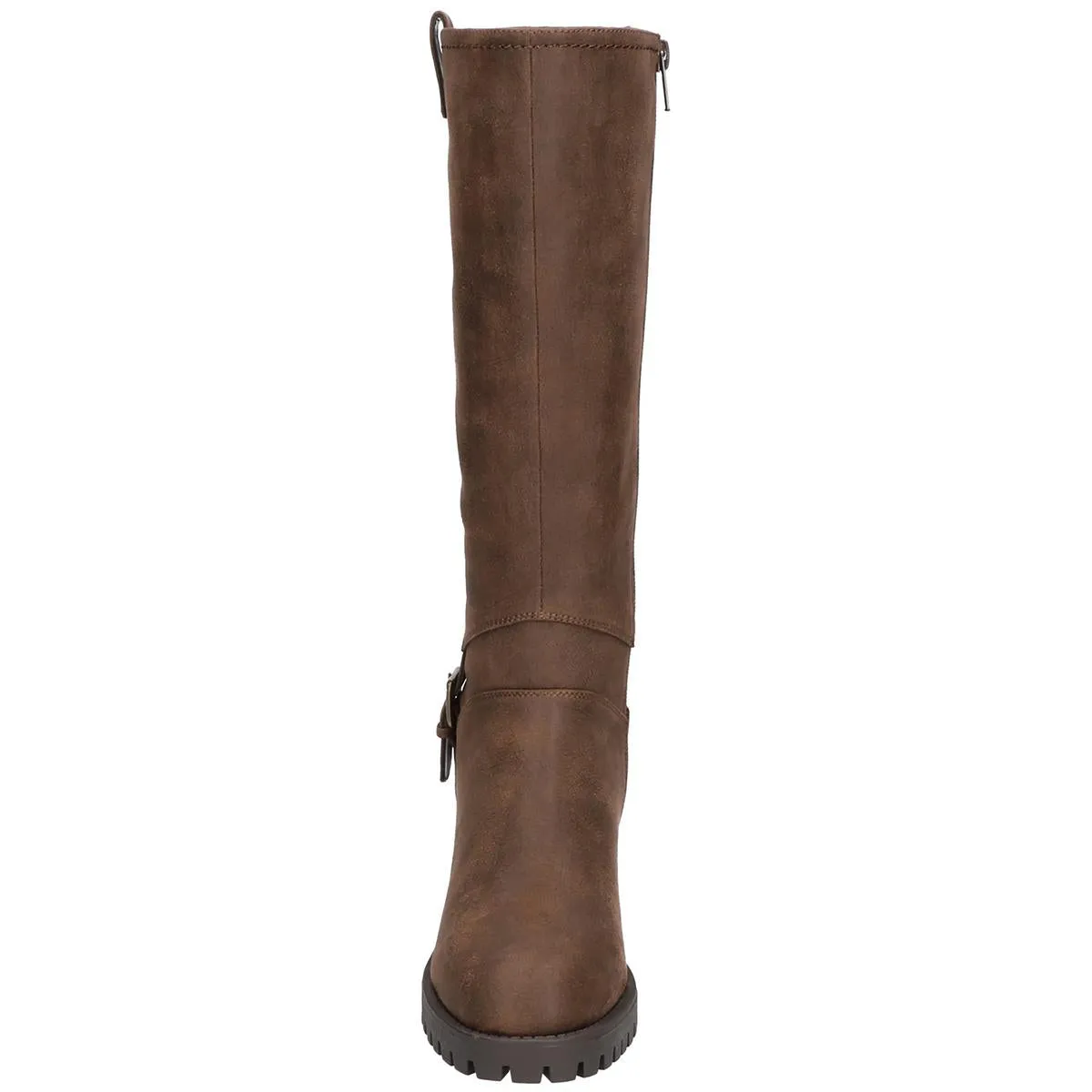 LORIELLE PLUS Womens Faux Leather Inside Zipper Knee-High Boots