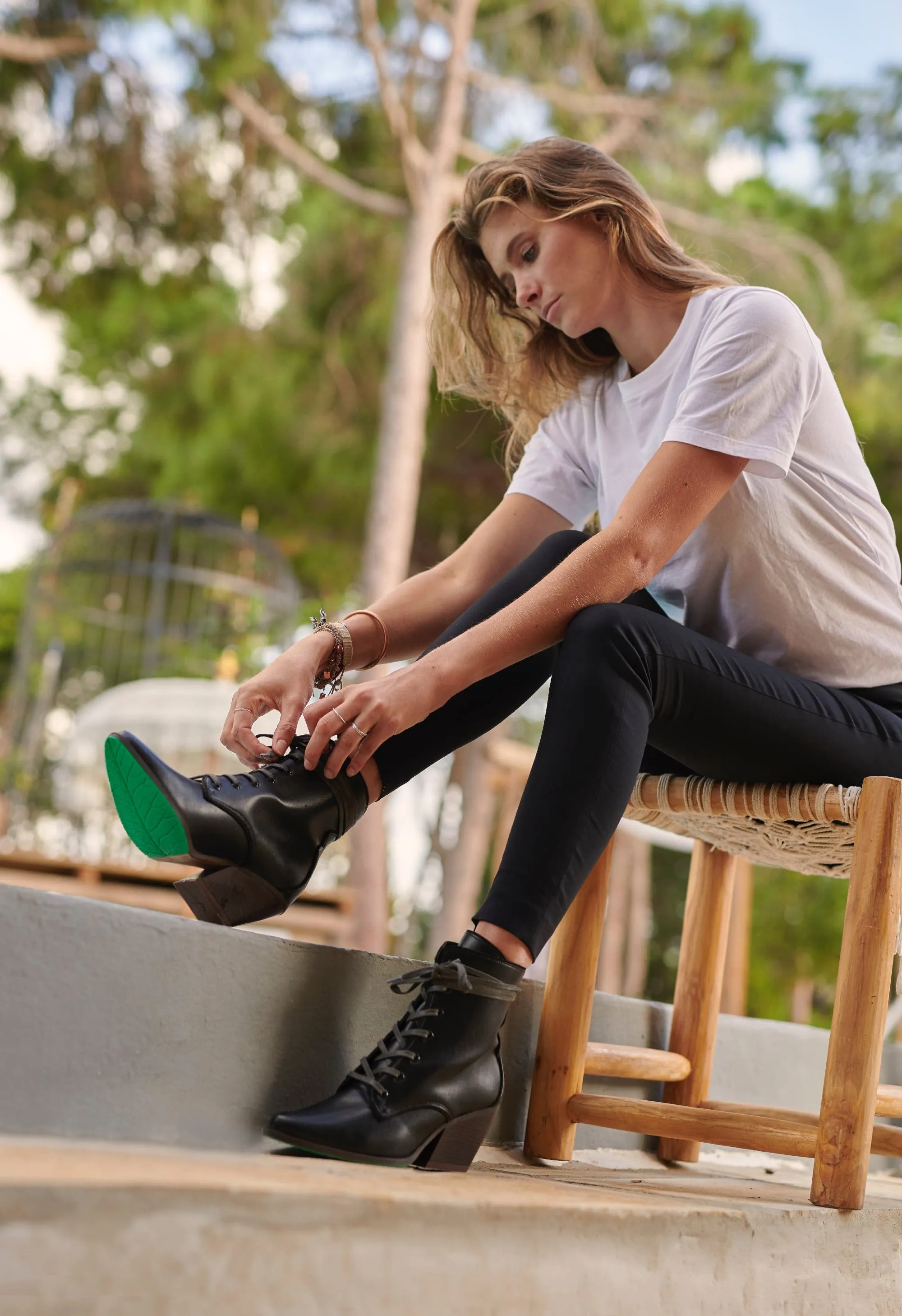 Lot AppleSkin Vegan Leather Cowboy Boots | Black