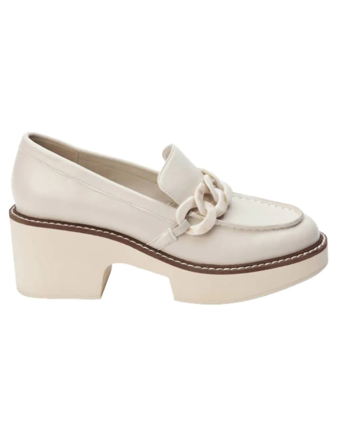 Louie Platform Loafer In Bone