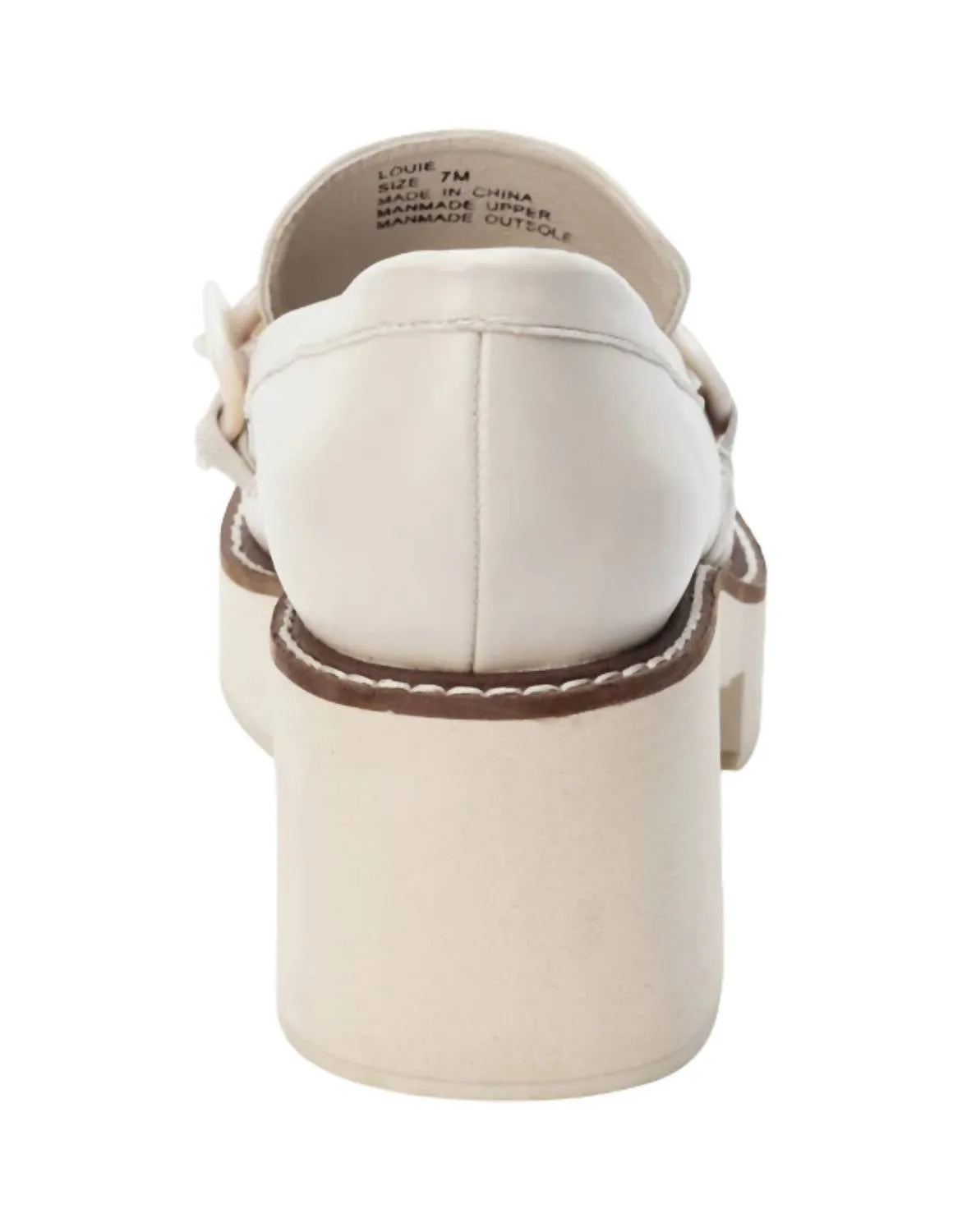 Louie Platform Loafer In Bone