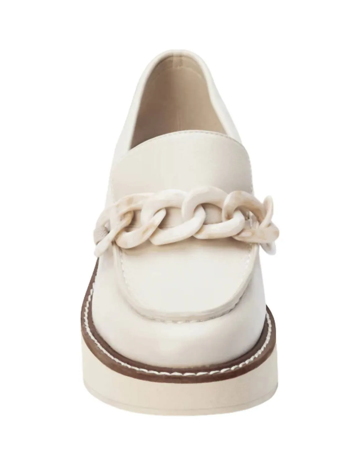 Louie Platform Loafer In Bone