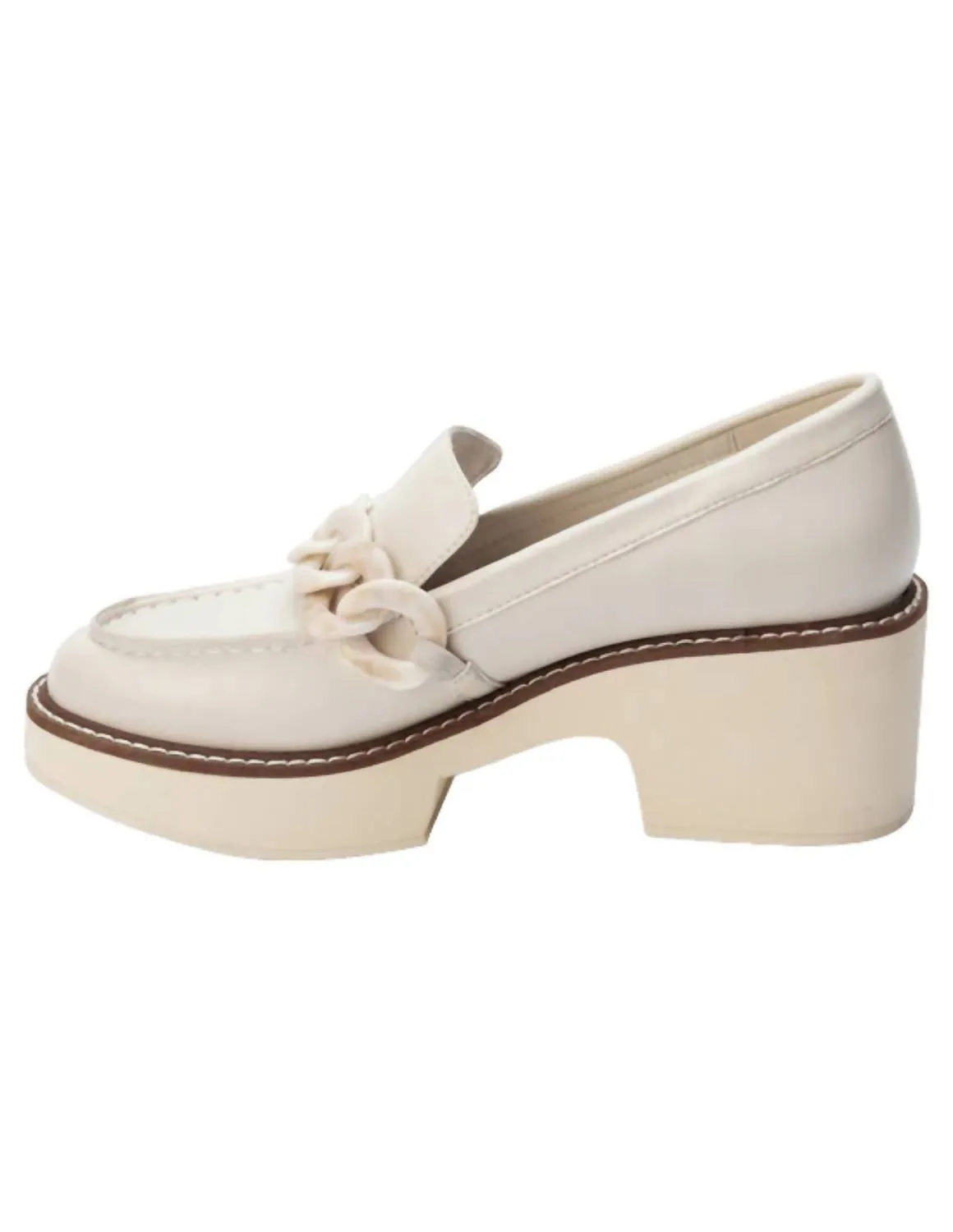 Louie Platform Loafer In Bone