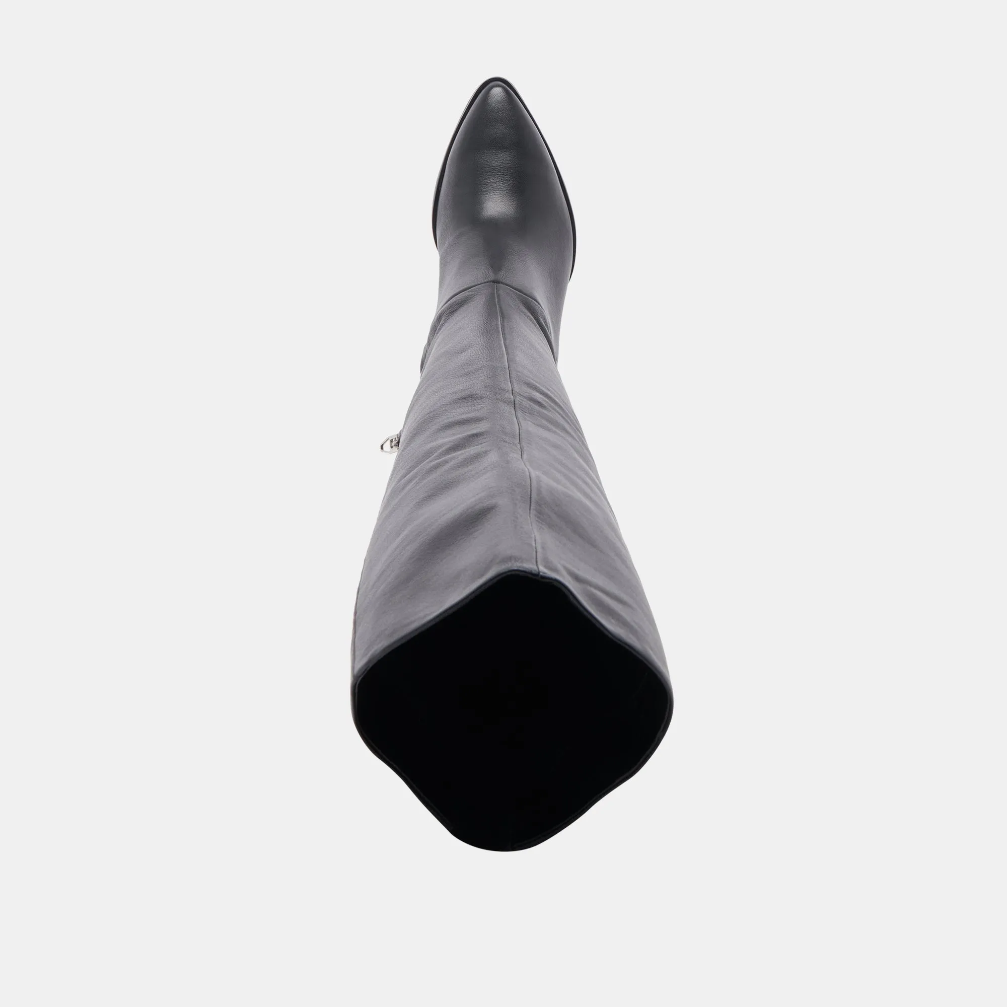 LUPIN WIDE CALF BOOTS BLACK LEATHER
