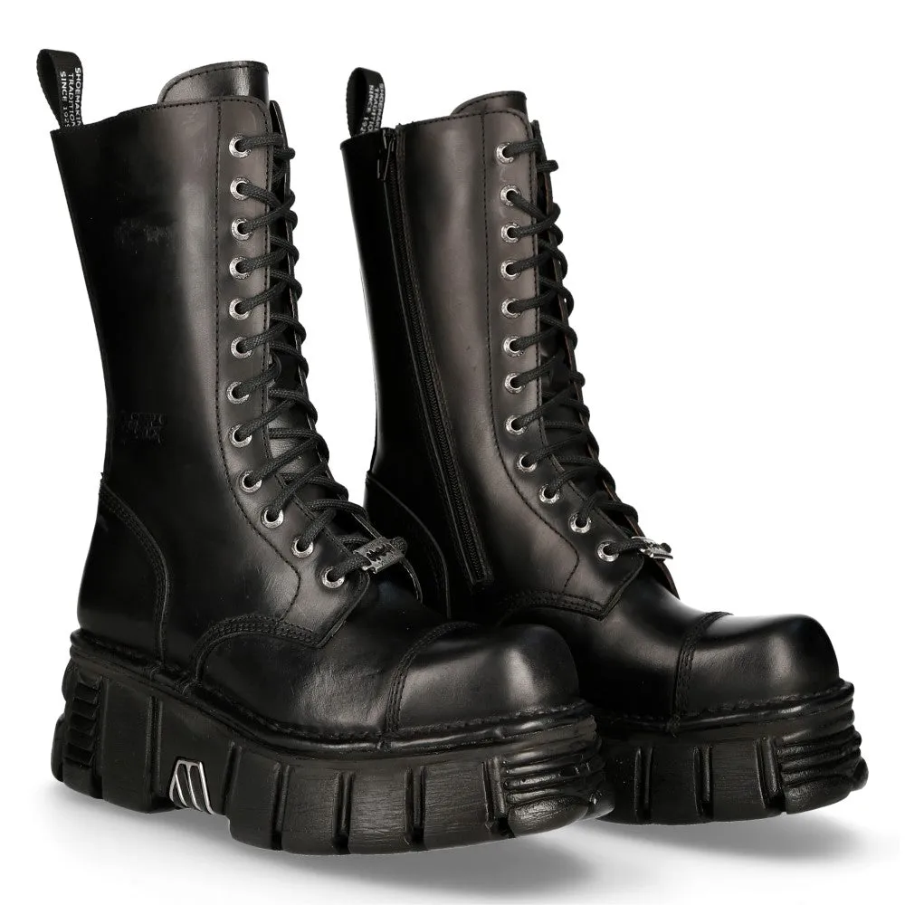 M-MILI211C-C1 Leather Biker Boots