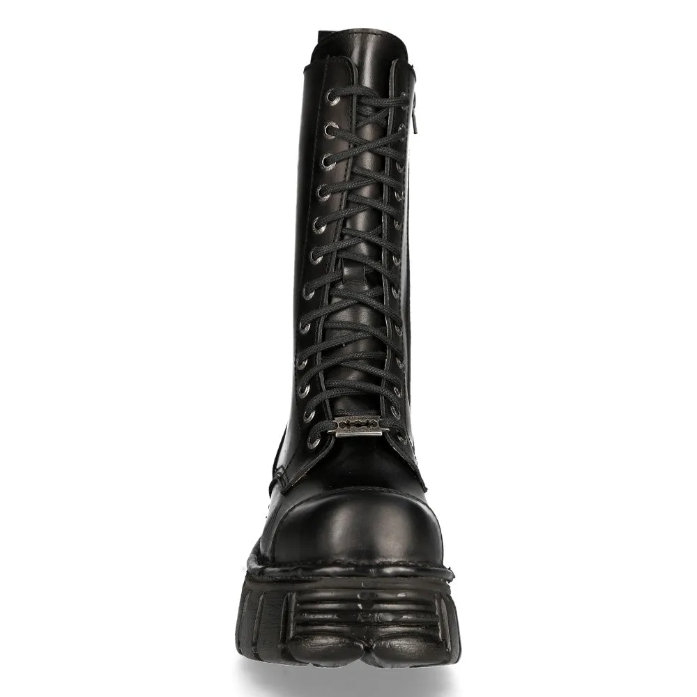 M-MILI211C-C1 Leather Biker Boots