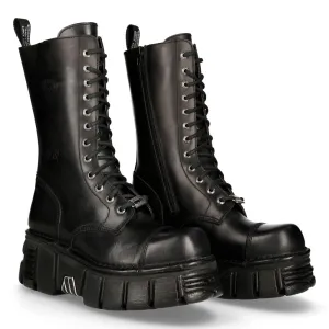 M-MILI211C-C1 Leather Biker Boots