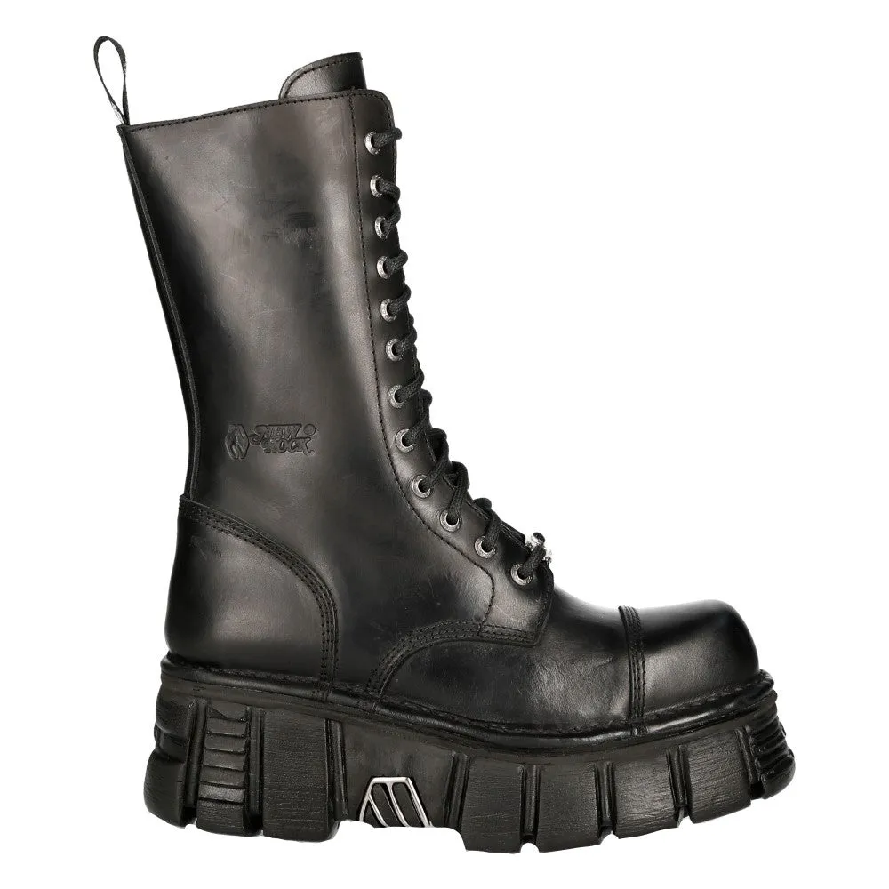 M-MILI211C-C1 Leather Biker Boots