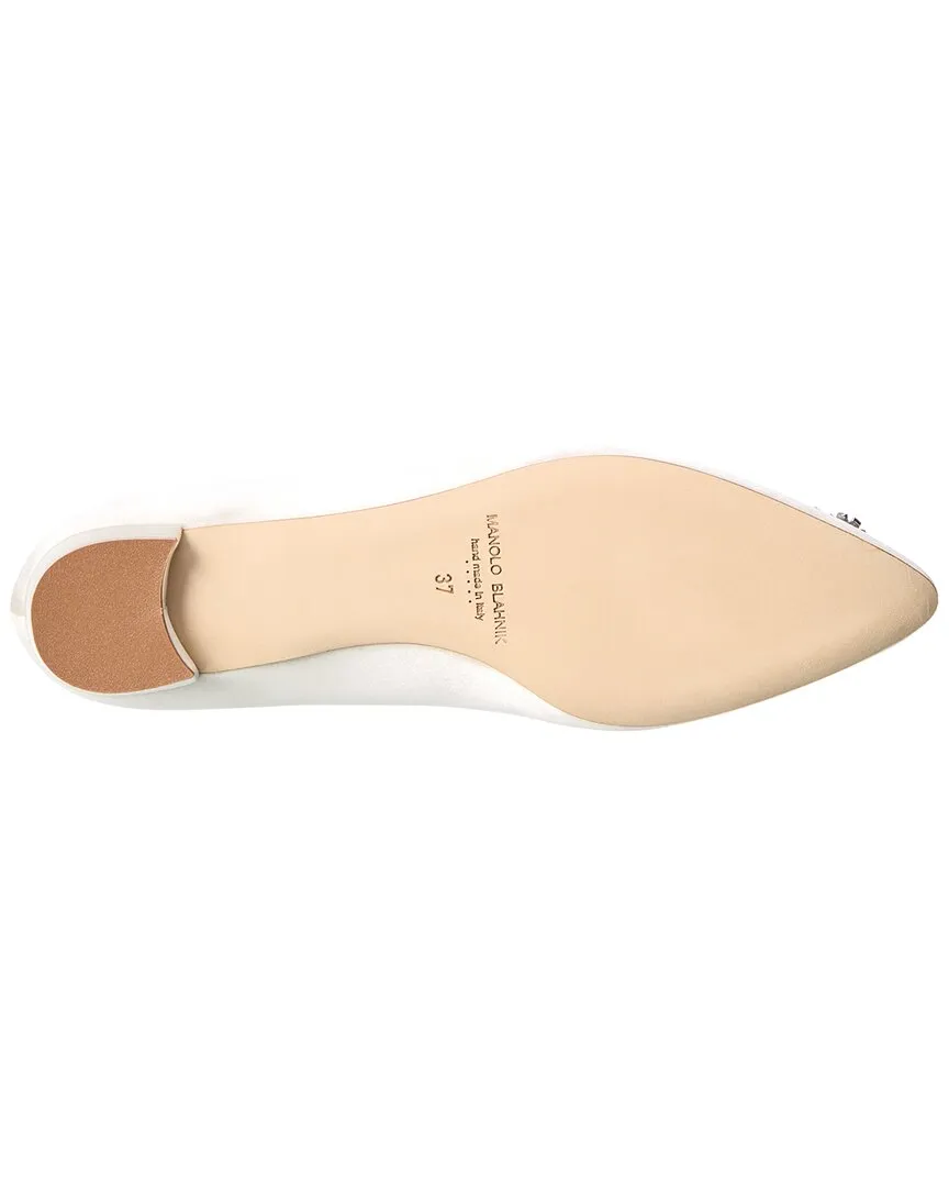 Manolo Blahnik Hangisi Satin Flat