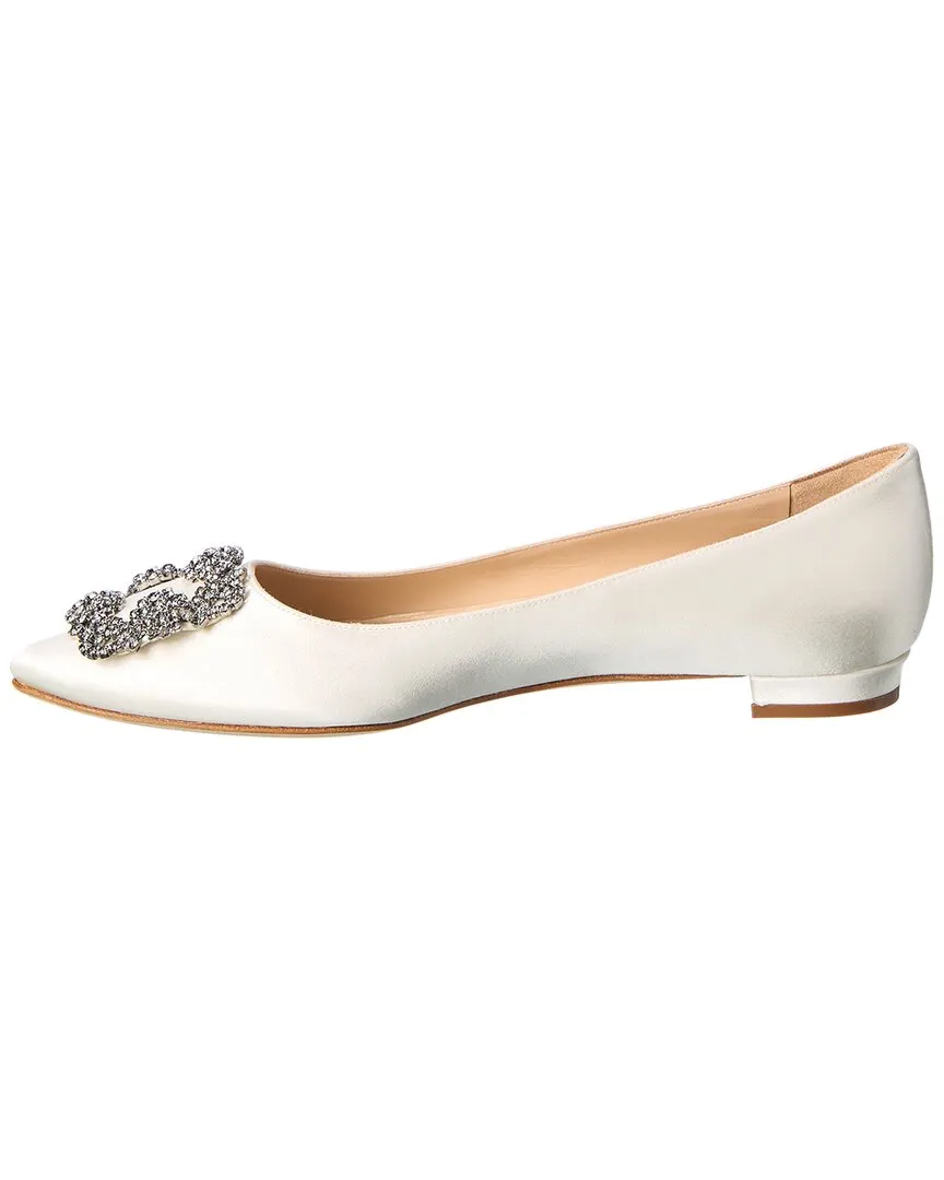 Manolo Blahnik Hangisi Satin Flat