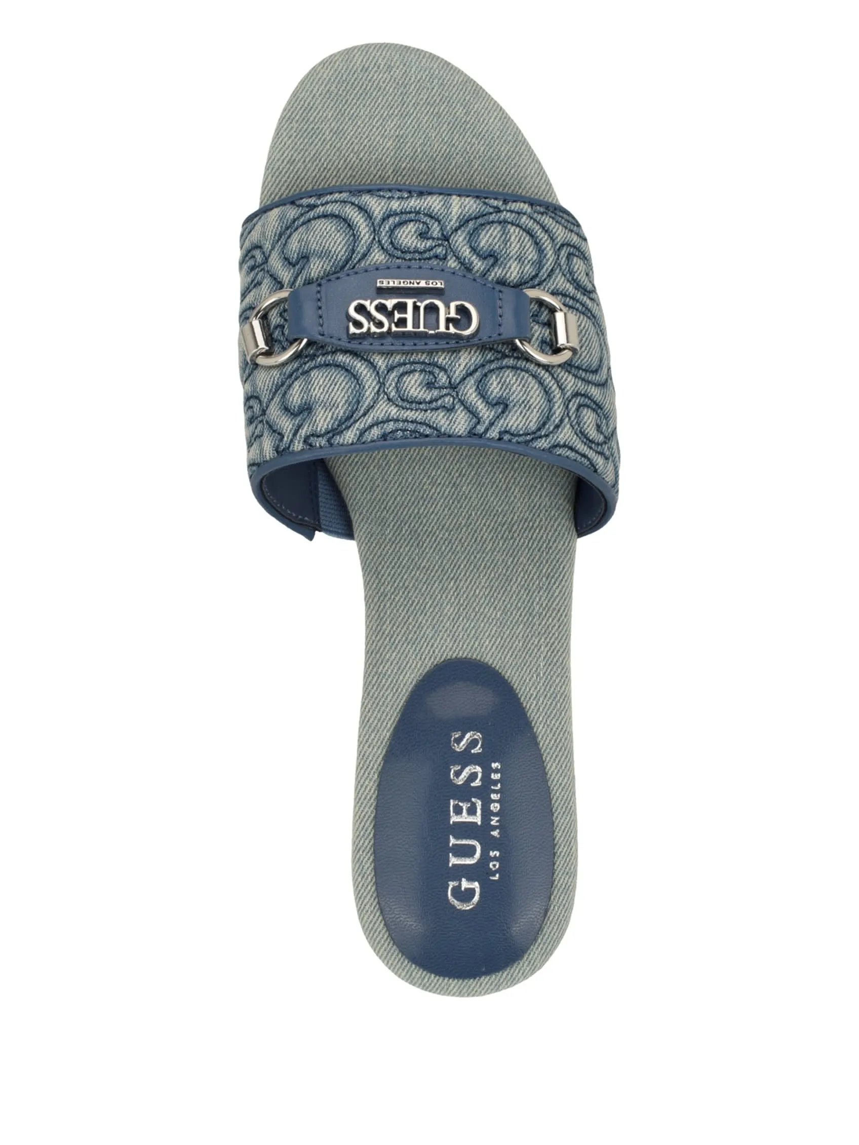 Matties Denim Wooden Platform Sandals