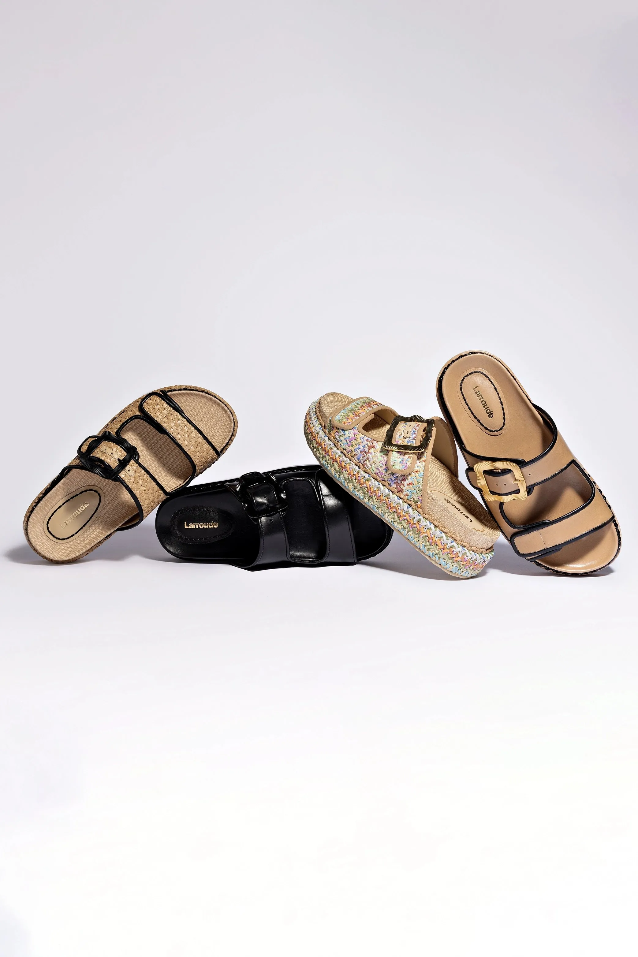 Maui Slide In Hazelnut Leather and Black Trimming