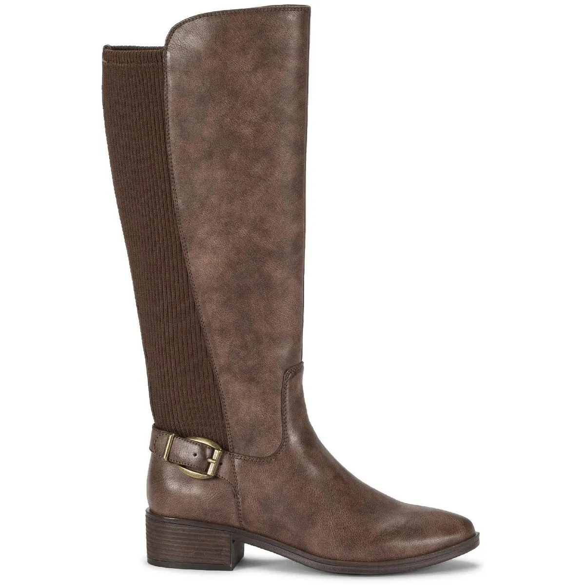 Mckayla Womens Faux Leather Wide Calf Knee-High Boots