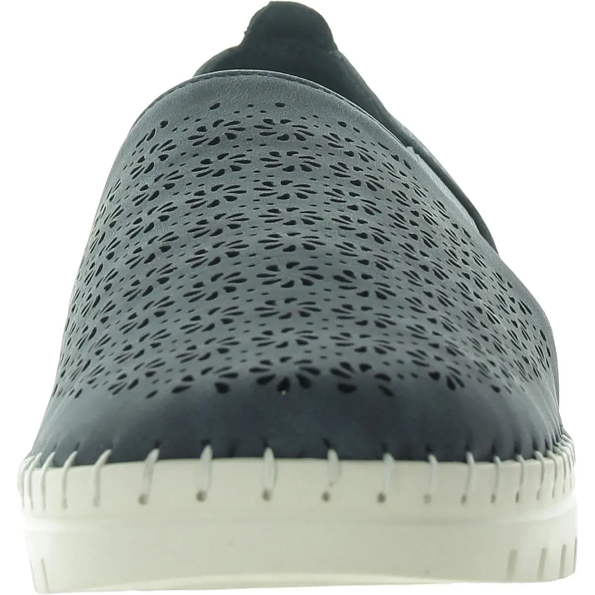 Megafresh Womens Padded Insole Faux Leather Slip-On Sneakers