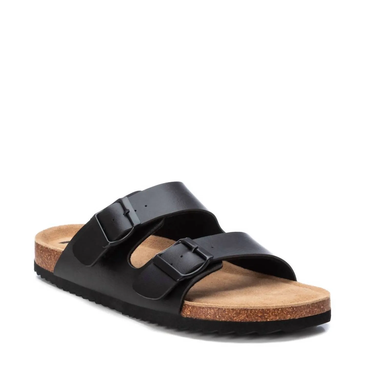 Men's Double Strap Sandals In Black