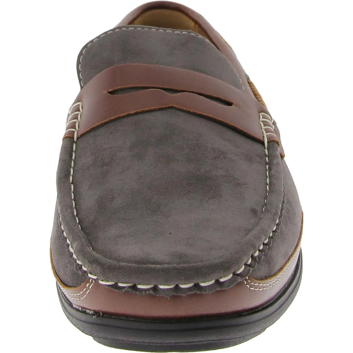Mens Faux Leather Flat Loafers