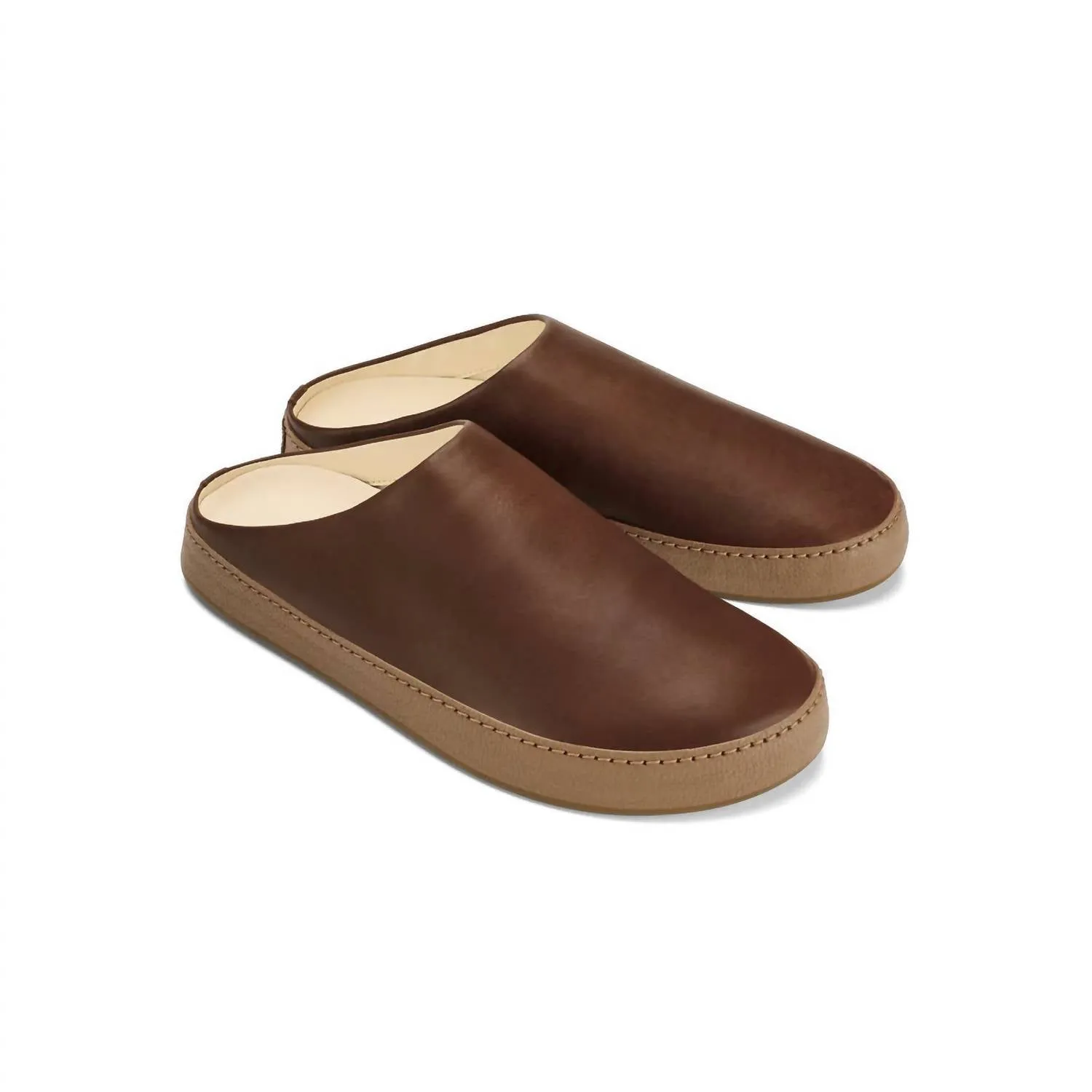 Men's Hamani Leather Slipper In Toffee/tan