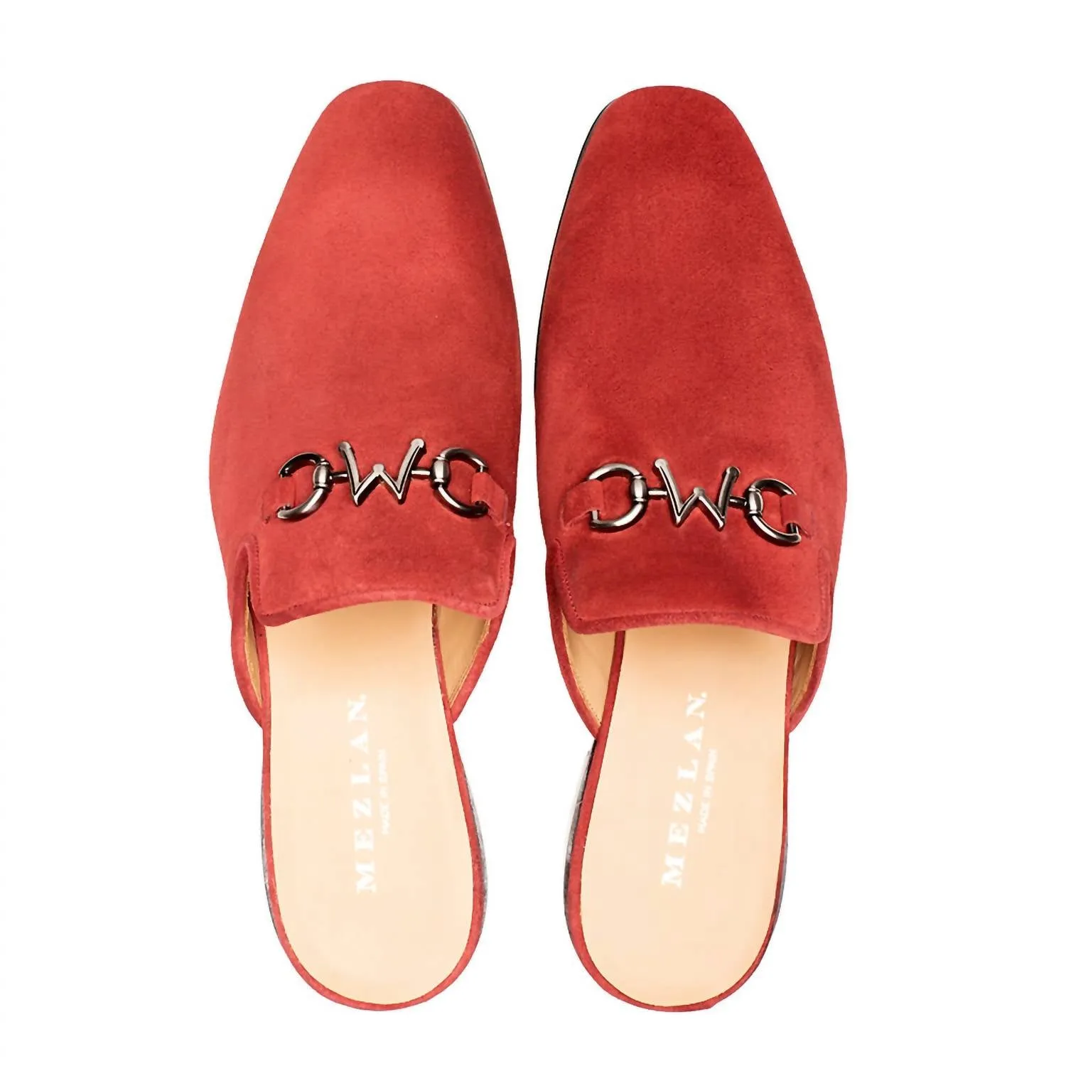 Men's Icon Slip On Mule Suede In Red
