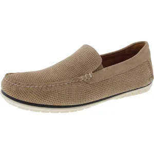 Mens Laser Cut Sheepskin Slip-on Shoes