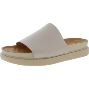 Mens Leather Slide On Slide Sandals