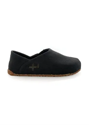 Men's Linen Espadrille In Nero