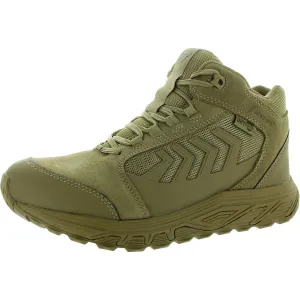 Mens Mesh Inset Combat & Lace-Up Boots