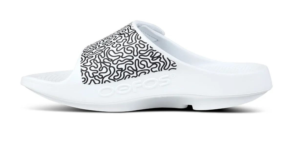 Men's OOahh Sport Flex Sandal - White Labyrinth (SALE)