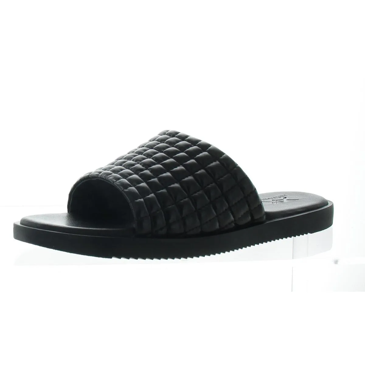 Mens Quilted Leather Pool Slides