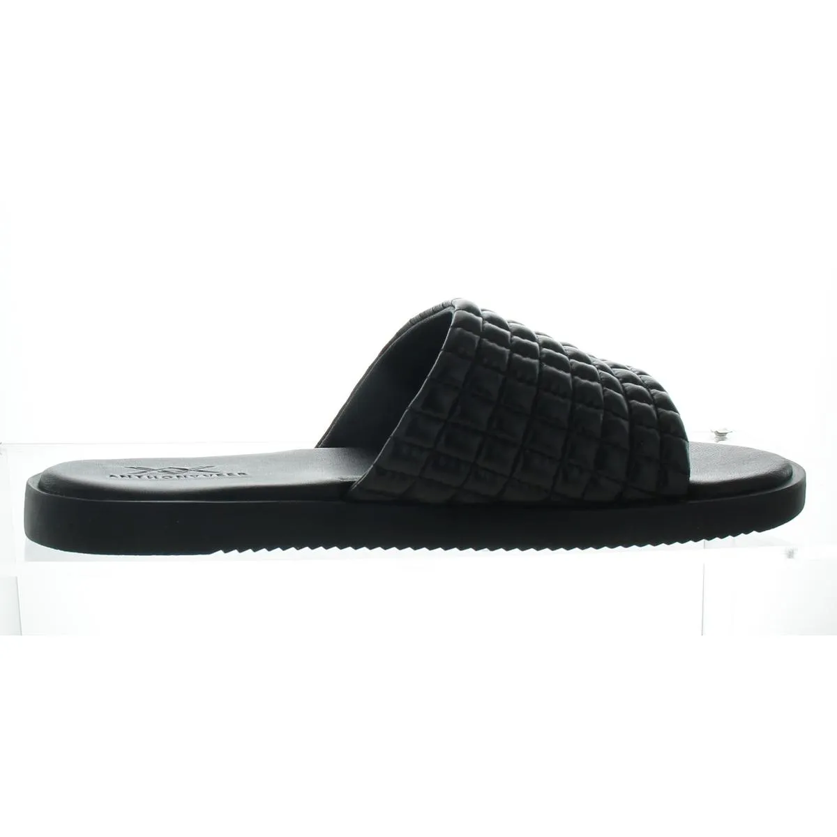 Mens Quilted Leather Pool Slides