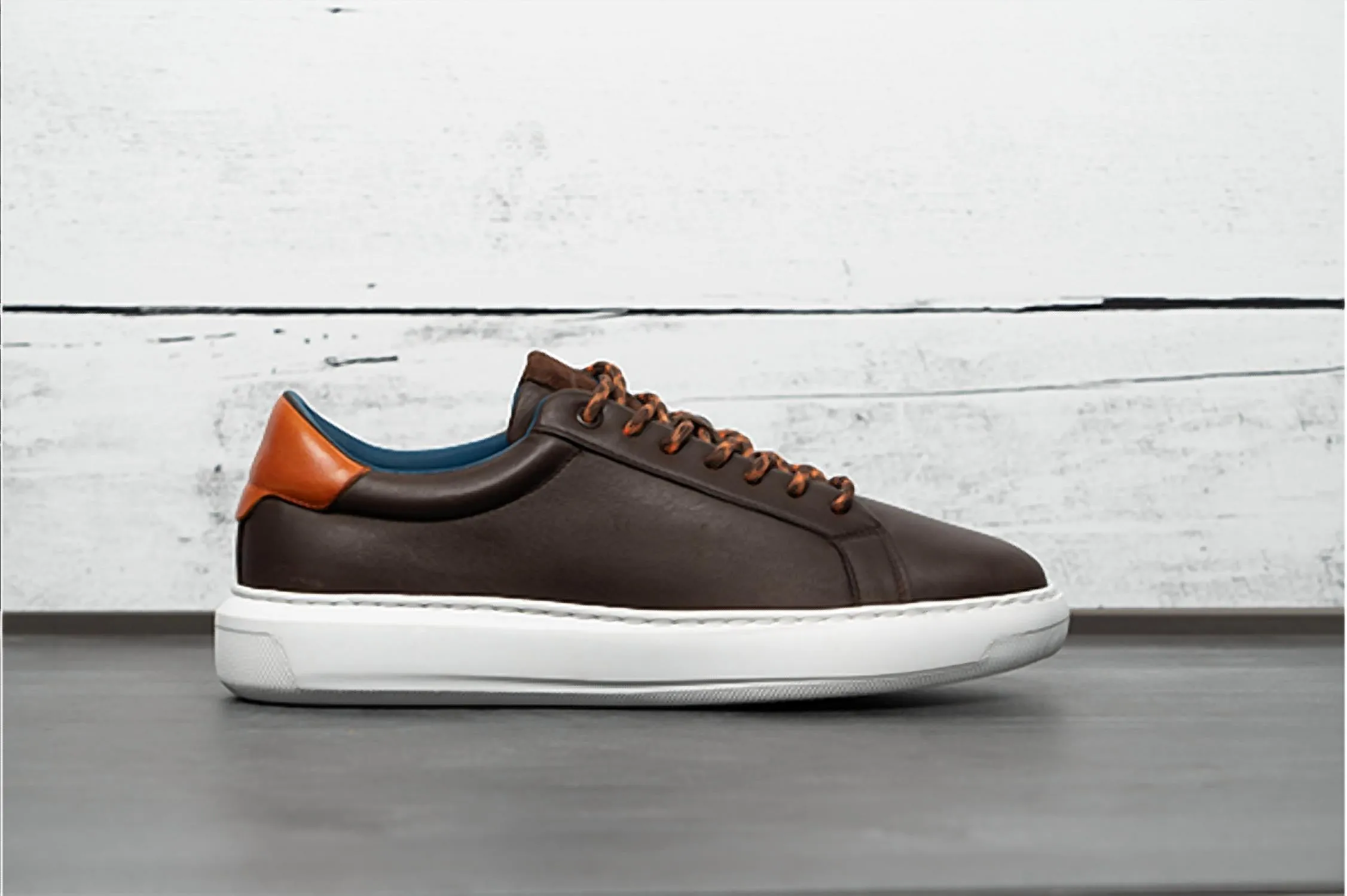 Men's The Puff Sneaker In Chocolate Calf