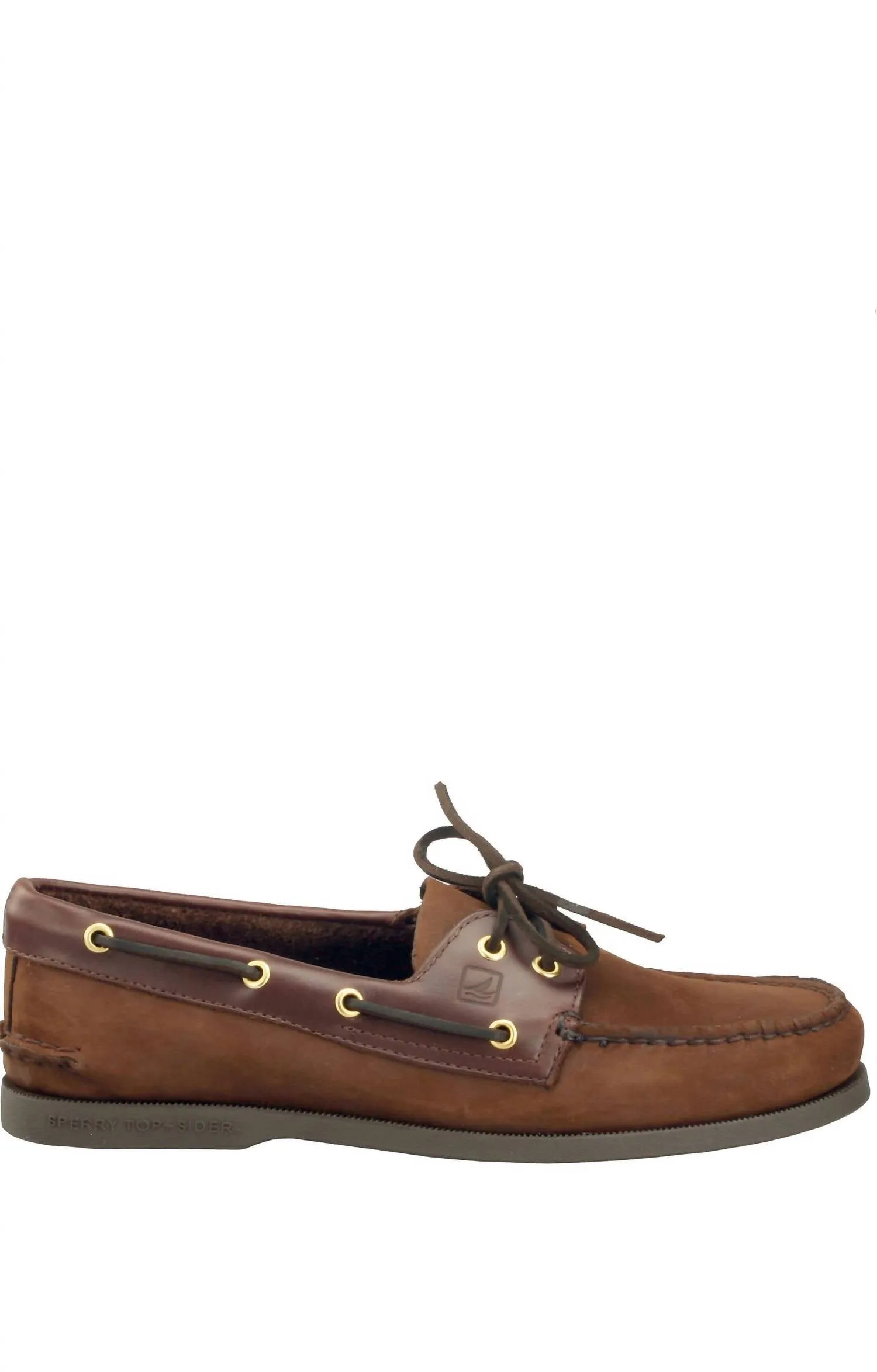 Men's Top Sider Boat Shoe - Wide In Brown Buck